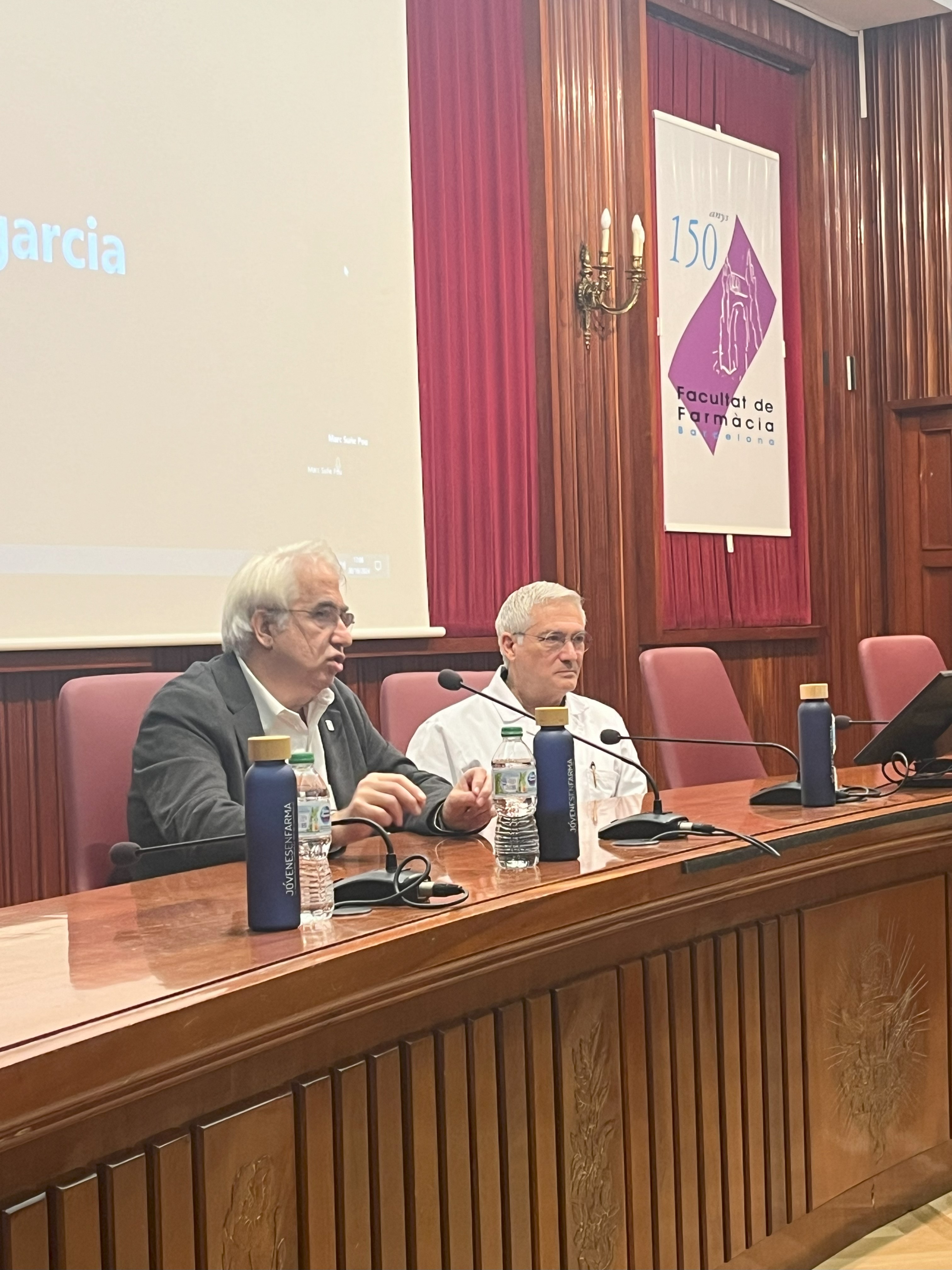 Emili Esteve y Josep Mª Suñe, durante la presentación